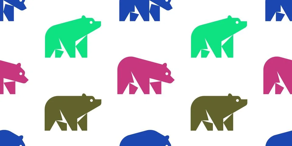 Seamless pattern with Bears Stock Illustration