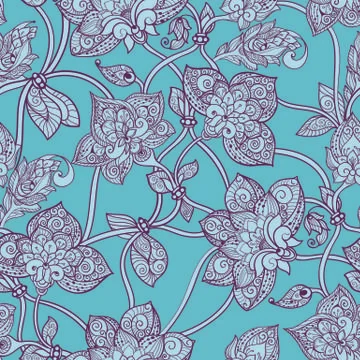 Seamless pattern beautiful decorative stylized flowers Stock Illustration