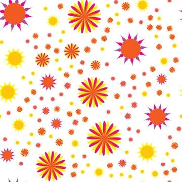 Seamless pattern with beautiful flowers Stock Illustration