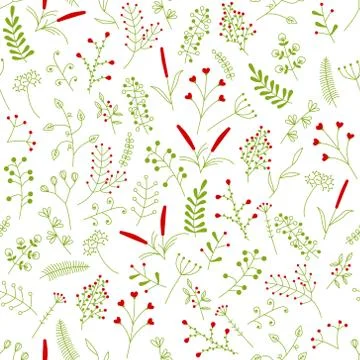 Seamless pattern with beautiful flowers Stock Illustration