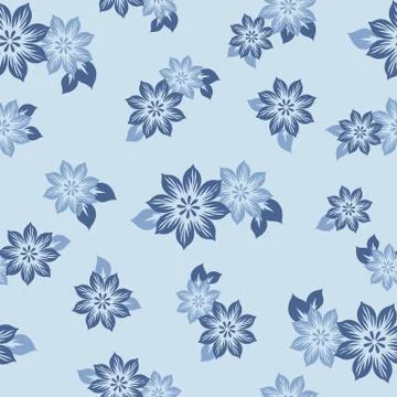 Seamless pattern with beautiful flowers. Vector illustration Stock Illustration