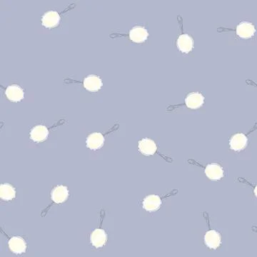 Seamless pattern beautiful hand mirror cartoon vector Illustrazione stock