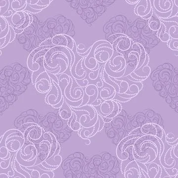 Seamless pattern with beautiful hearts イラスト素材