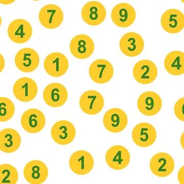Seamless pattern with beautiful numbers. Algebra and geometry, calculations Stock Illustration