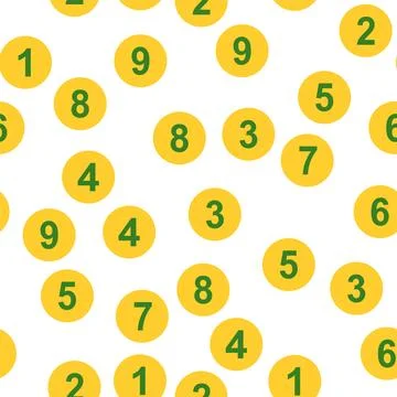 Seamless pattern with beautiful numbers. Algebra and geometry, calculations Stock Illustration