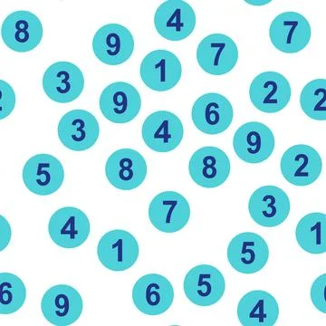 Seamless pattern with beautiful numbers. Algebra and geometry, calculations Stock Illustration