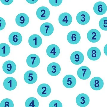 Seamless pattern with beautiful numbers. Algebra and geometry, calculations Stock Illustration