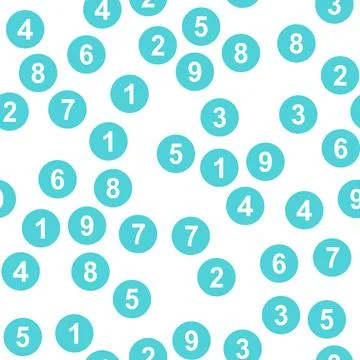 Seamless pattern with beautiful numbers. Algebra and geometry, calculations 스톡 일러스트
