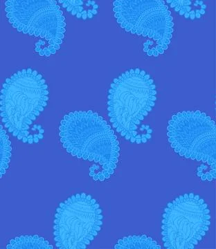 Seamless pattern of beautiful paisley cucumbers Turkish, Indian, Persian, Mex Stock Illustration