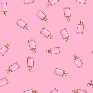Seamless pattern beautiful perfume for women cartoon vector Stock-Illustration