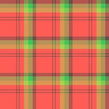 Seamless pattern in beautiful red and green colors for plaid, fabric, textile Stock Illustration