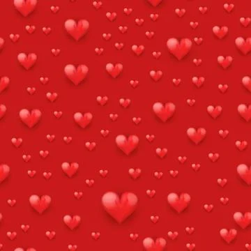 Seamless pattern beautiful red heart. Stock Illustration