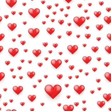 Seamless pattern beautiful red heart. 스톡 일러스트