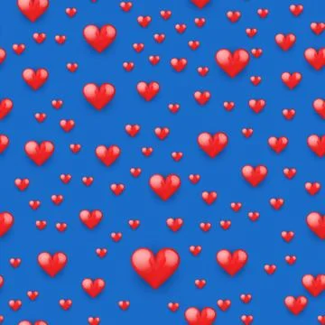 Seamless pattern beautiful red heart. 스톡 일러스트