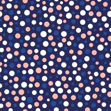 Seamless pattern of beautifully round shapes Stock Illustration