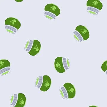 Seamless pattern beauty aloe vera cosmetic cartoon vector 库存插图