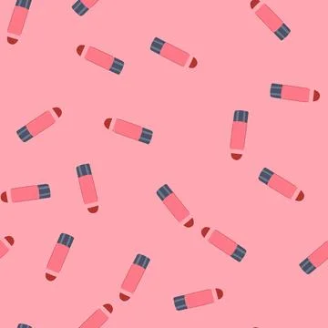 Seamless pattern beauty blush compact cartoon vector Stock Illustration