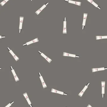 Seamless pattern beauty eye cream cartoon vector color Stock Illustration