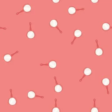 Seamless pattern beauty hand mirror cartoon vector 库存插图