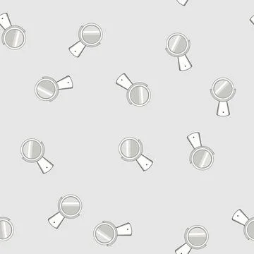 Seamless pattern beauty table mirror cartoon vector Stock Illustration