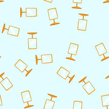 Seamless pattern beauty table mirror cartoon vector Stock Illustration