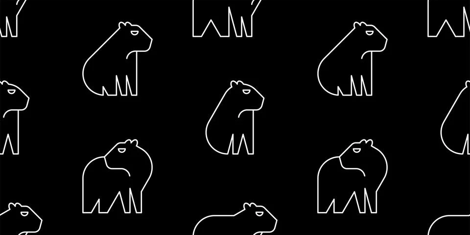 Seamless pattern with Beavers Stock Illustration