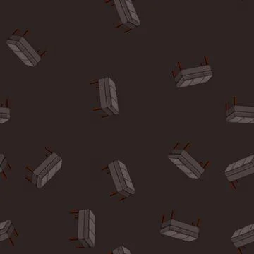 Seamless pattern bedding bench bedroom cartoon vector 스톡 일러스트