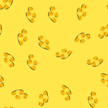 Seamless pattern bedroom kid slippers cartoon vector 库存插图