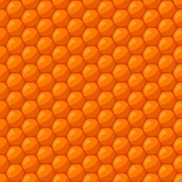 Seamless pattern with bee honeycombs and honey Stock Illustration