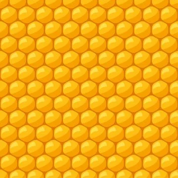 Seamless pattern with bee honeycombs and honey Stock Illustration