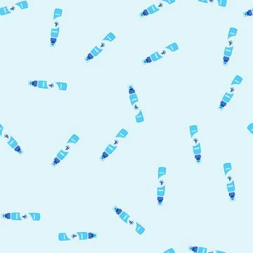 Seamless pattern bee insect repellent cartoon vector Stock Illustration
