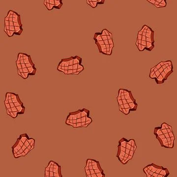 Seamless pattern beef steak grill cartoon vector Ilustración de archivo