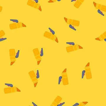 Seamless pattern beekeeping smoker tool managing bee apiary イラスト素材
