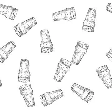 Seamless pattern beer cup sketch hand drawn Stock Illustration