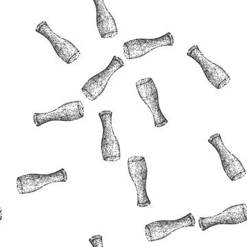 Seamless pattern beer drink cup sketch hand drawn Stock Illustration