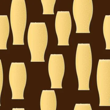 Seamless pattern with beer glasses Stock Illustration