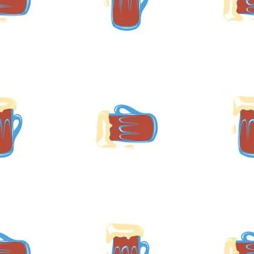 Seamless pattern with beer Stock Illustration