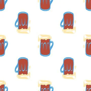 Seamless pattern with beer Stock Illustration