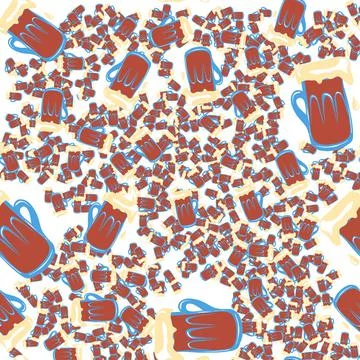 Seamless pattern with beer Stock Illustration