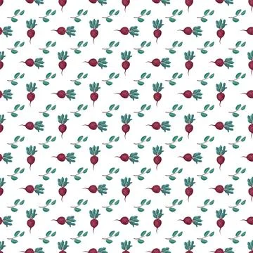 Seamless pattern with beet Stock Illustration