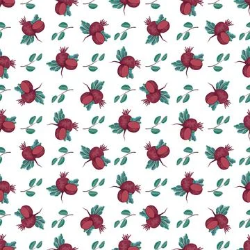 Seamless pattern with beet Stockillustratie