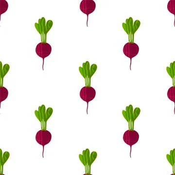 Seamless pattern with beetroots 스톡 일러스트