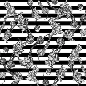 Seamless pattern with beets. Stock Illustration