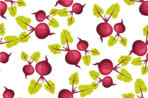Seamless pattern with beets. Pattern under the mask vector Stock Illustration