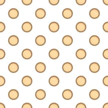 Seamless pattern with beige and brown circular shapes Stockillustratie