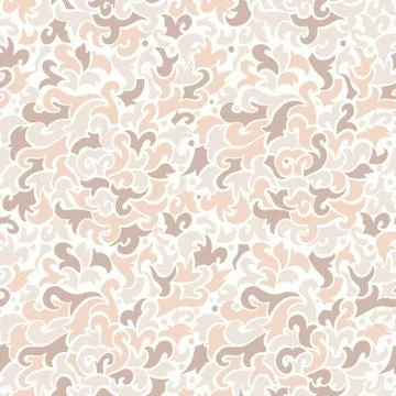 Seamless pattern with beige elements. Ink vector illustration. Hand drawn Illustrazione stock