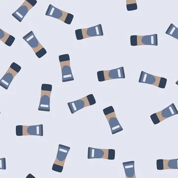 Seamless pattern beige foundation cream cartoon vector Stock Illustration