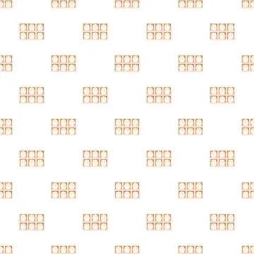 Seamless pattern of beige square frames on white Stock Illustration