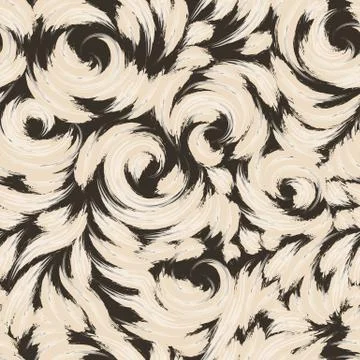 Seamless pattern of beige strokes with white splashes. Watercolor blots in the Stock Illustration