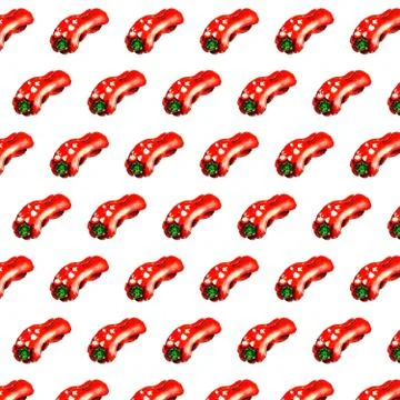 Seamless pattern with bell peppers. Ripe and bright pepper on a white backgro Stock Illustration